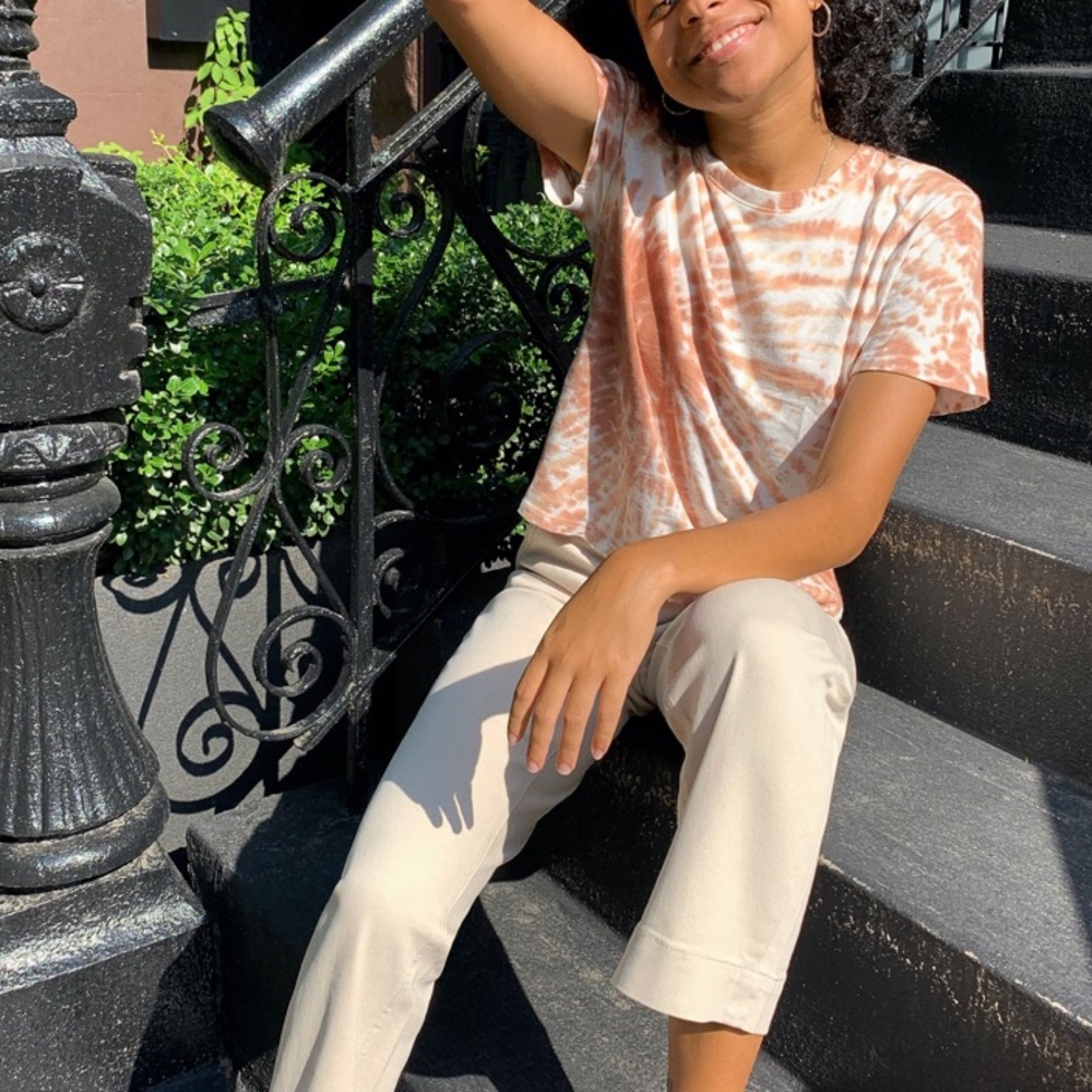 Everlane the straight leg crop in White Bone